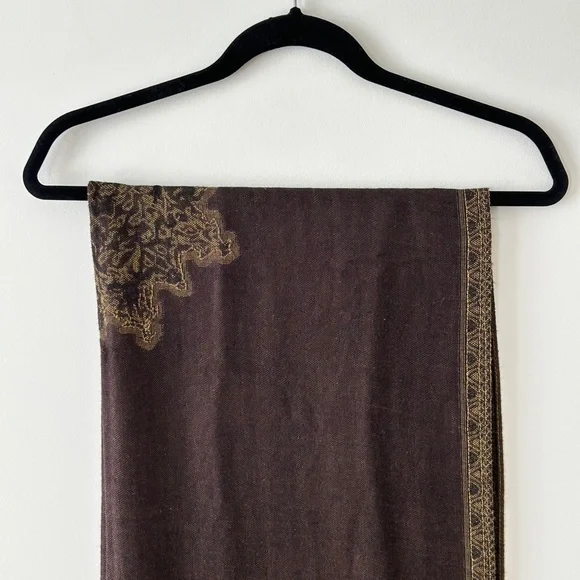 Reversible Butterfly Olive & Brown Scarf - Picture 11 of 16